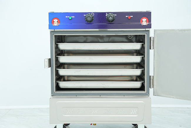 Khay tủ hấp b&aacute;nh bao 4 khay điện gas