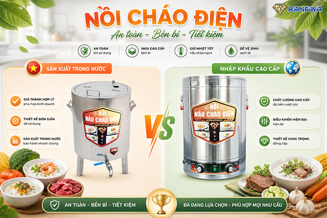 Nồi nấu cháo điện Kanawa