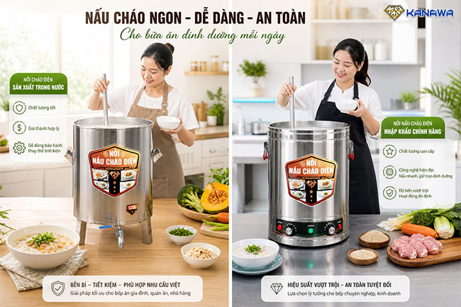 Nồi nấu cháo điện Kanawa