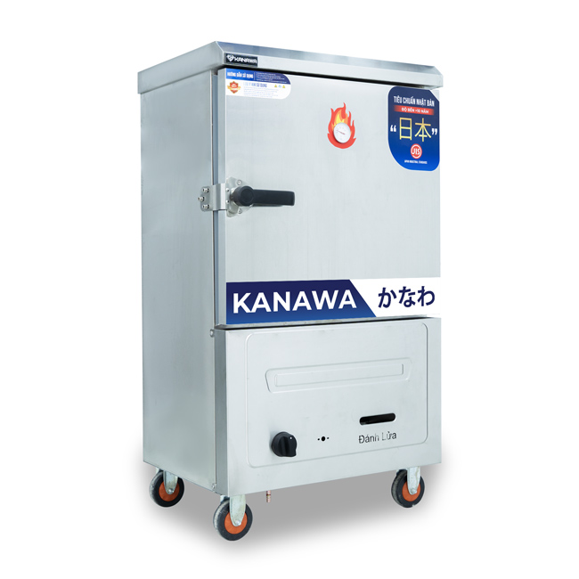 Tủ hấp bánh bao bằng gas 6 khay