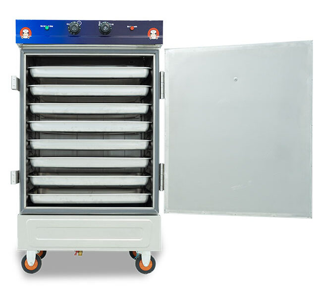 Tủ hấp b&aacute;nh bao 8 khay điện c&oacute; điều khiển