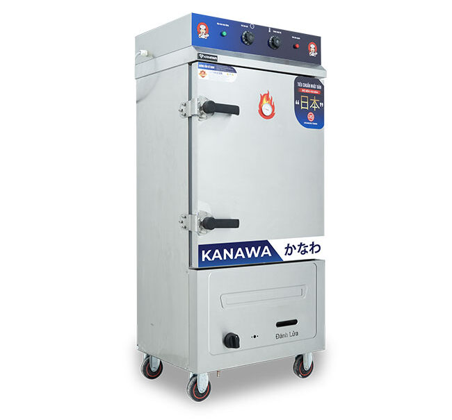 Tủ hấp b&aacute;nh bao 8 khay điện gas c&oacute; điều khiển