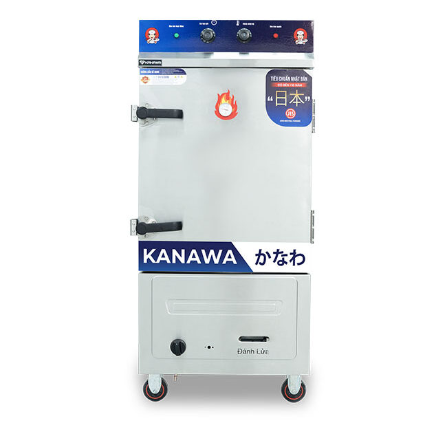 Tủ hấp b&aacute;nh bao 8 khay điện gas c&oacute; điều khiển
