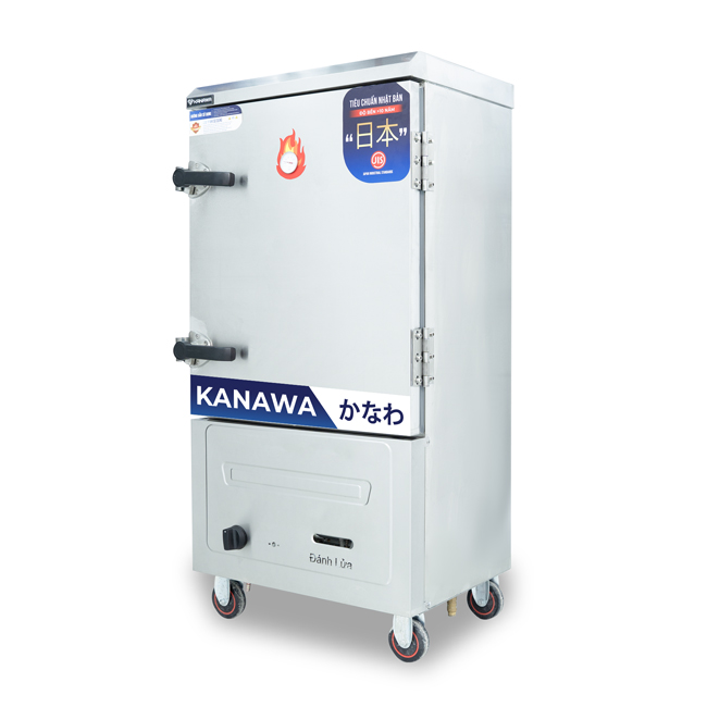 Tủ hấp bánh bao bằng gas 8 khay