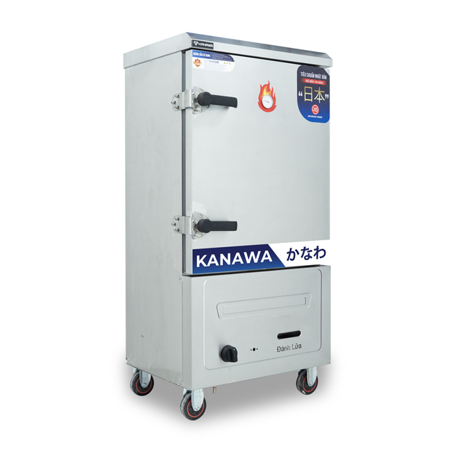 Tủ hấp bánh bao bằng gas 8 khay