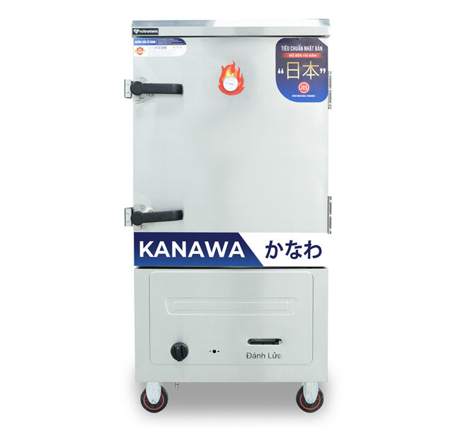 Tủ hấp b&aacute;nh bao 9 khay gas kh&ocirc;ng điều khiển