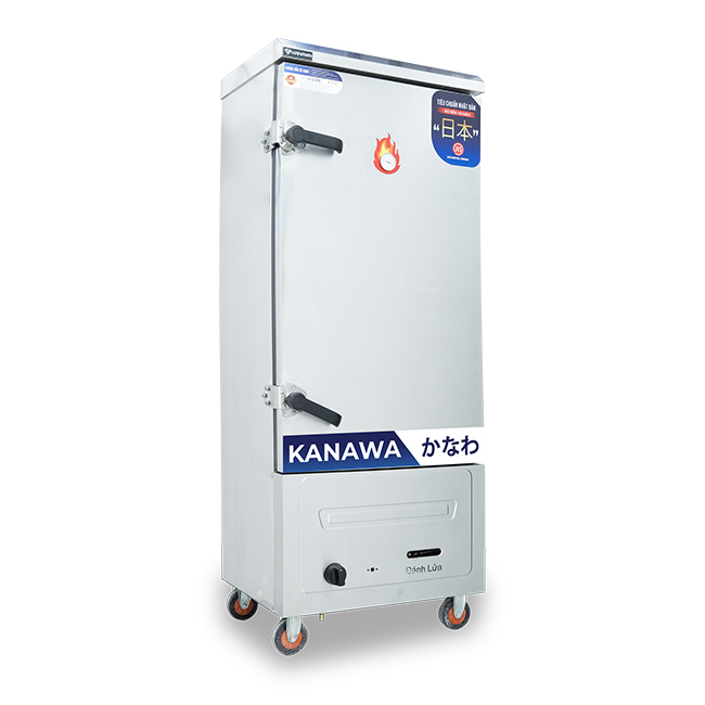 Tủ hấp bánh bao bằng gas 10 khay