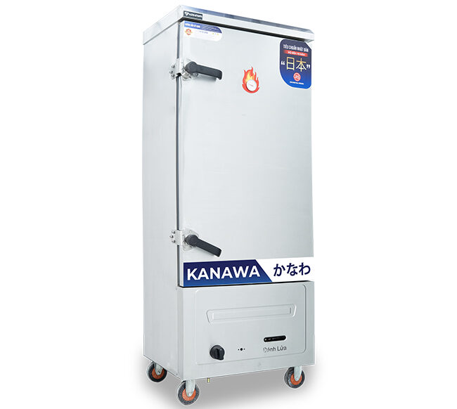 tủ hấp b&aacute;nh bao 12 khay gas
