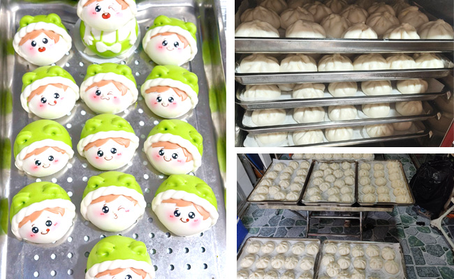 B&aacute;nh bao hấp bằng tủ c&ocirc;ng nghiệp