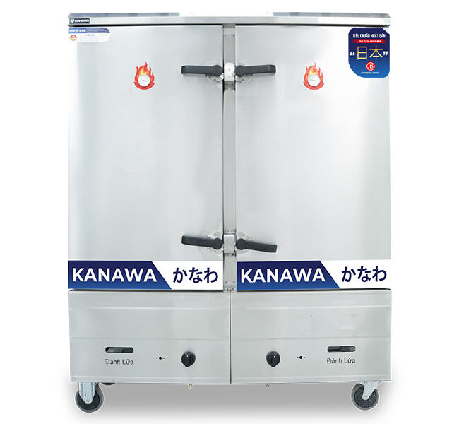 Tủ hấp bánh bao bằng gas 24 khay