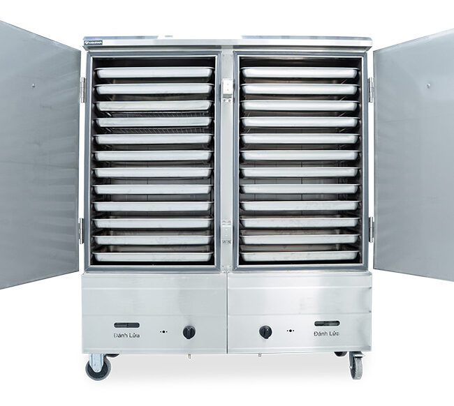 mua tủ hấp bánh bao bằng gas 24 khay