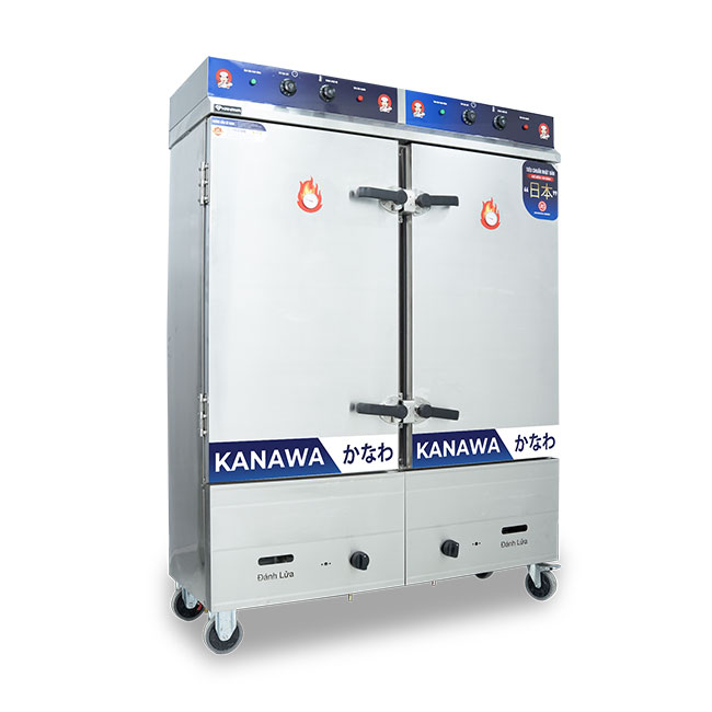 Tủ hấp bánh bao điện gas 24 khay