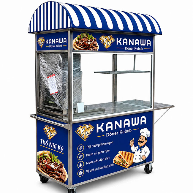 Thiết kế xe b&aacute;nh m&igrave; Doner Kebab 1m2