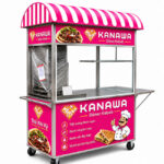 Xe bánh mì Doner Kebab 1m2 mái vòm hồng