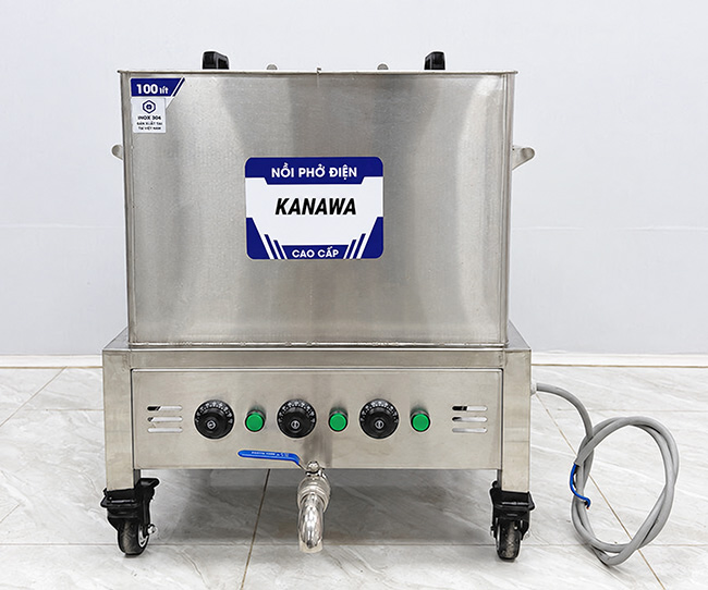Giá nồi phở vuông nấu phở điện 100L Kanawa