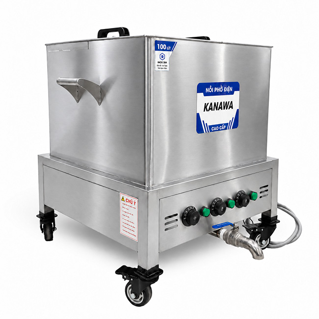 Nồi vuông nấu phở điện 100l NPV100