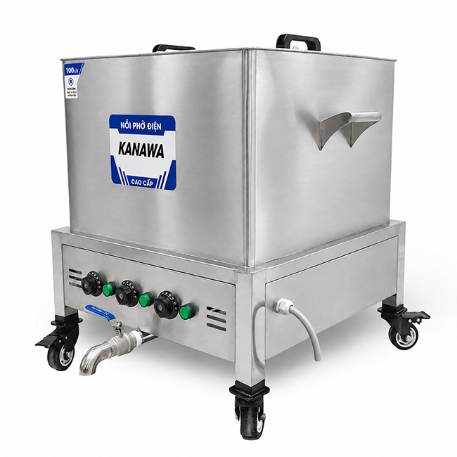 Nồi vuông nấu phở điện 100l NPV100
