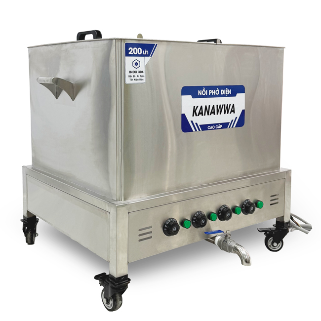 Nồi vuông nấu phở điện 200l NPV200